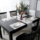 Gray Marble Texture Table Flag And Table Mat Suit Sharp angle - LeobonZone