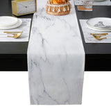 Gray Marble Texture Table Flag And Table Mat Suit - LeobonZone