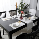 Gray Marble Texture Table Flag And Table Mat Suit - LeobonZone