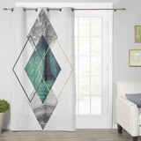 Gray Marble texture of tropical plants and water window curtains