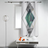 Gray Marble texture of tropical plants and water window curtains - LeobonZone