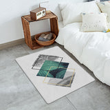 Gray Marble texture of tropical plants and water Leather Doormat - LeobonZone