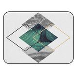 Gray Marble texture of tropical plants and water Sponge Rillet Rubber Rugs - LeobonZone