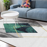 Gray Marble texture of tropical plants and water Sponge Rillet Rubber Rugs - LeobonZone