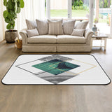 Gray Marble texture of tropical plants and water Sponge Rillet Rubber Rugs - LeobonZone