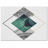Gray Marble texture of tropical plants and water Right Angle Felt Rugs - LeobonZone