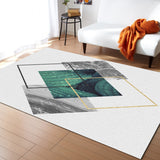 Gray Marble texture of tropical plants and water Right Angle Felt Rugs