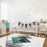 Gray Marble texture of tropical plants and water Right Angle Felt Rugs - LeobonZone