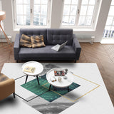 Gray Marble texture of tropical plants and water Right Angle Felt Rugs - LeobonZone