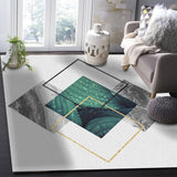 Gray Marble texture of tropical plants and water Right Angle Felt Rugs - LeobonZone