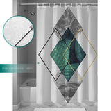 Gray Marble texture of tropical plants and water Waterproof Durable Shower Curtain - LeobonZone
