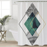 Gray Marble texture of tropical plants and water Waterproof Durable Shower Curtain - LeobonZone
