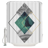 Gray Marble texture of tropical plants and water Waterproof Durable Shower Curtain - LeobonZone