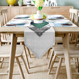 Gray Marble texture of tropical plants and water Table Runner Place Mats Sharp Angle - LeobonZone