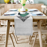Gray Marble texture of tropical plants and water Table Runner Place Mats - LeobonZone