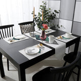 Gray Marble texture of tropical plants and water Table Flag And Table Mat Suit Sharp angle - LeobonZone
