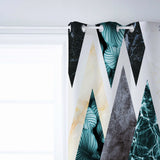 Marbling texture of tropical plants and water window curtains - LeobonZone