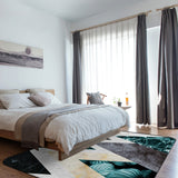 Marbling texture of tropical plants and water Sponge Rillet Rubber Rugs - LeobonZone