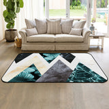 Marbling texture of tropical plants and water Sponge Rillet Rubber Rugs - LeobonZone