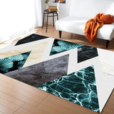 Marbling texture of tropical plants and water Right Angle Felt Rugs - LeobonZone