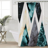 Marbling texture of tropical plants and water Waterproof Durable Shower Curtain - LeobonZone