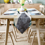 Marbling texture of tropical plants and water Table Runner Place Mats Sharp Angle - LeobonZone