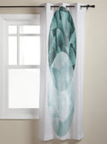 Simplicity Marbling texture of tropical plants Window Curtains - LeobonZone