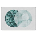 Simplicity Marbling texture of tropical plants Leather Doormat - LeobonZone
