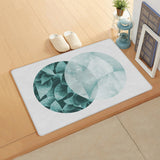 Simplicity Marbling texture of tropical plants Leather Doormat