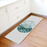 Simplicity Marbling texture of tropical plants Leather Doormat - LeobonZone