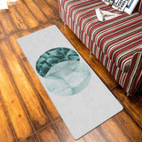 Simplicity Marbling texture of tropical plants Leather Doormat - LeobonZone