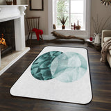 Simplicity Marbling texture of tropical plants Sponge Rillet Rubber Rugs - LeobonZone