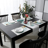Simplicity Marbling texture of tropical plants Table Flag And Table Mat Suit Sharp angle - LeobonZone