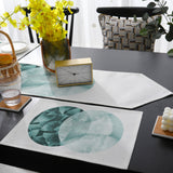 Simplicity Marbling texture of tropical plants Table Flag And Table Mat Suit Sharp angle - LeobonZone