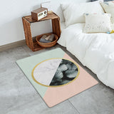 Pink Marbling texture of tropical plants Leather Doormat - LeobonZone