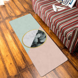 Pink Marbling texture of tropical plants Leather Doormat - LeobonZone