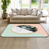 Pink Marbling texture of tropical plants Sponge Rillet Rubber Rugs