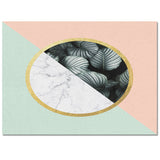 Pink Marbling texture of tropical plants Right Angle Felt Rugs - LeobonZone