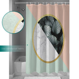 Pink Marbling texture of tropical plants Waterproof Durable Shower Curtain - LeobonZone