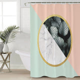 Pink Marbling texture of tropical plants Waterproof Durable Shower Curtain - LeobonZone