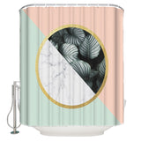 Pink Marbling texture of tropical plants Waterproof Durable Shower Curtain - LeobonZone