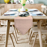 Pink Marbling texture of tropical plants Table Runner Place Mats Sharp Angle - LeobonZone