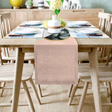Pink Marbling texture of tropical plants Table Runner Place Mats - LeobonZone