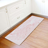 Pink Marble Texture Leather Doormat - LeobonZone
