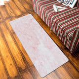 Pink Marble Texture Leather Doormat - LeobonZone