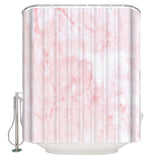 Pink Marble Texture Waterproof Durable Shower Curtain - LeobonZone