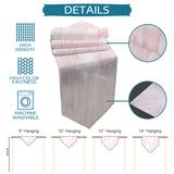 Pink Marble Texture Table Runner Place Mats Sharp Angle - LeobonZone