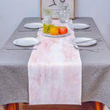 Pink Marble Texture Table Runner Place Mats - LeobonZone