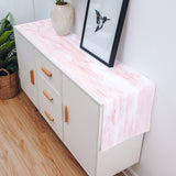Pink Marble Texture Table Runner Place Mats - LeobonZone