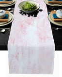 Pink Marble Texture Table Runner Place Mats